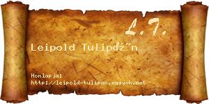 Leipold Tulipán névjegykártya